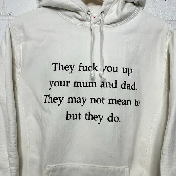 Supreme “They F*ck You Up” Poem Hooded Sweatshirt FW16 - Picture 3 of 14